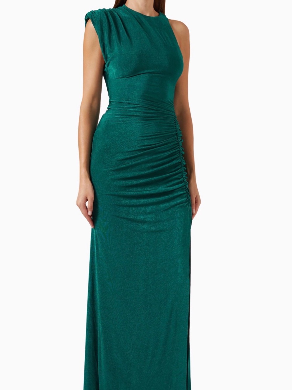 MISHA Chantria Slinky Gown Vintage Pine